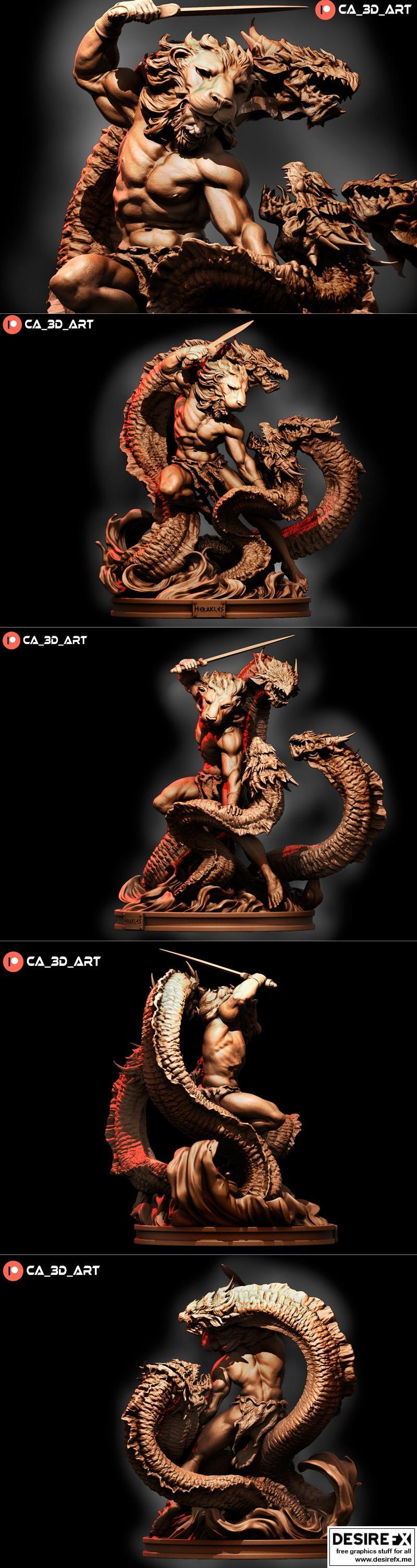 Ca 3D工作室 - 哈利·波特 - 霍格沃茨守护神3D打印模型|Ca 3d Studios – Hercules – 3D Print Model STL