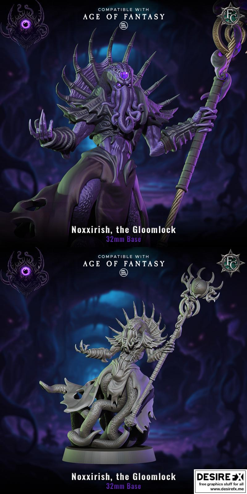 Fleshcraft Studio - Noxxirish：暗影锁之3D打印模型|Fleshcraft Studio – Noxxirish, the Gloomlock – 3D Print Model