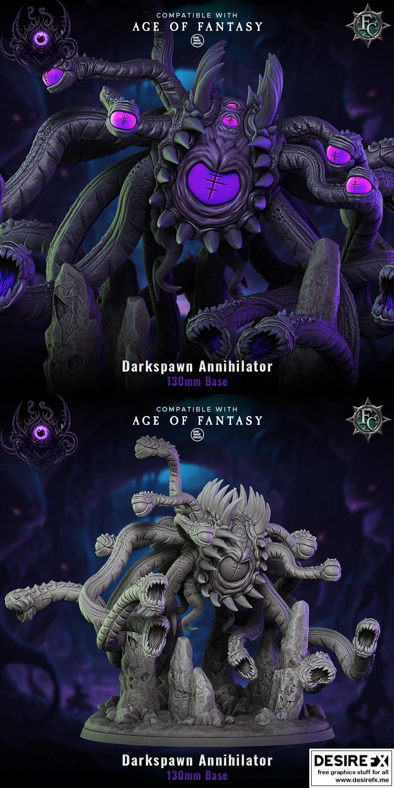 Fleshcraft Studio - 黑炎灭绝者 - 3D打印模型|Fleshcraft Studio – Darkspawn Annihilator – 3D Print Model