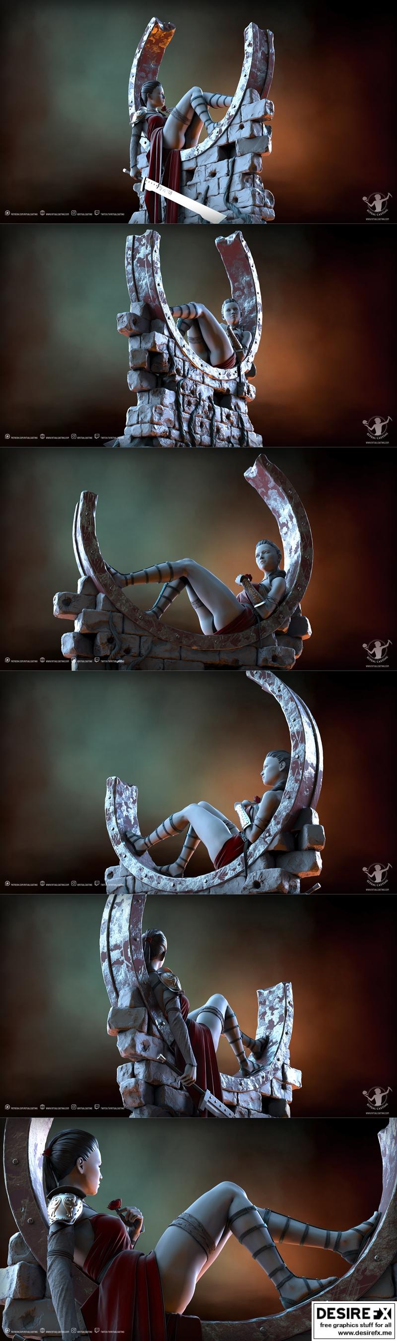 Ritual Casting 3D打印模型：Belle角色雕塑|Ritual Casting – Belle – 3D Print Model STL