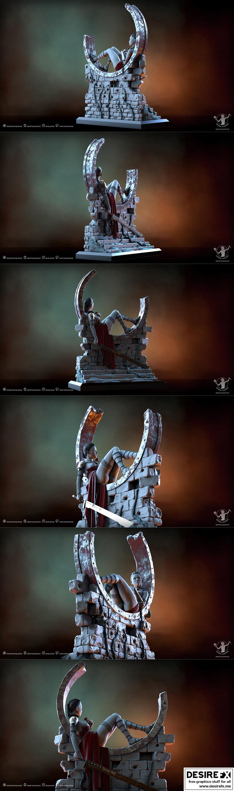 Ritual Casting 3D打印模型：Belle角色雕塑|Ritual Casting – Belle – 3D Print Model STL