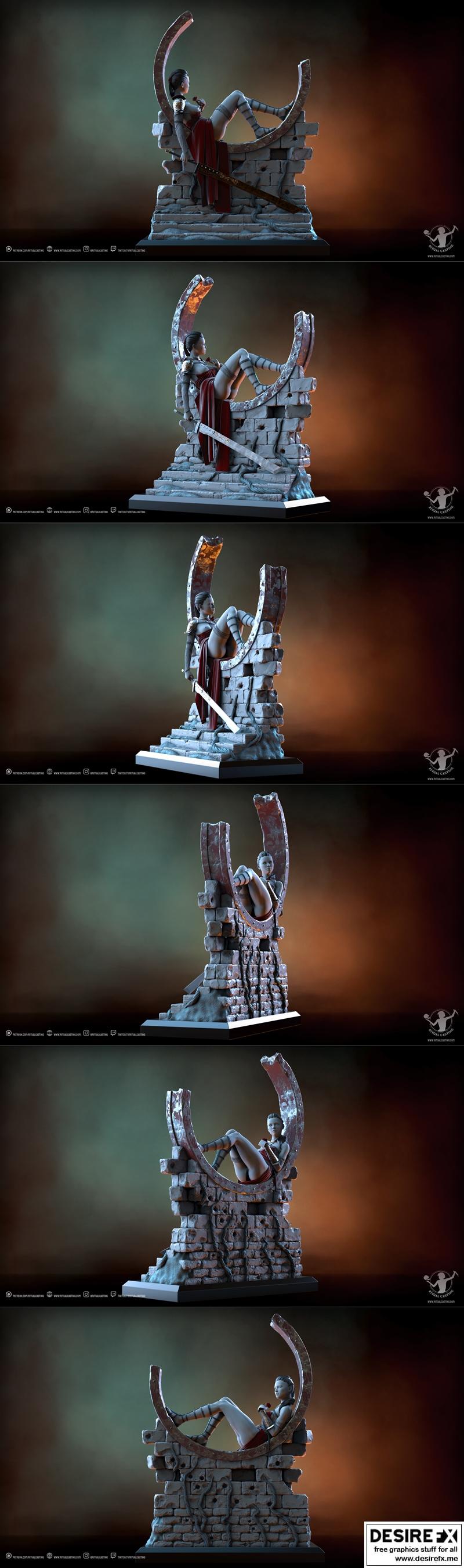 Ritual Casting 3D打印模型：Belle角色雕塑|Ritual Casting – Belle – 3D Print Model STL