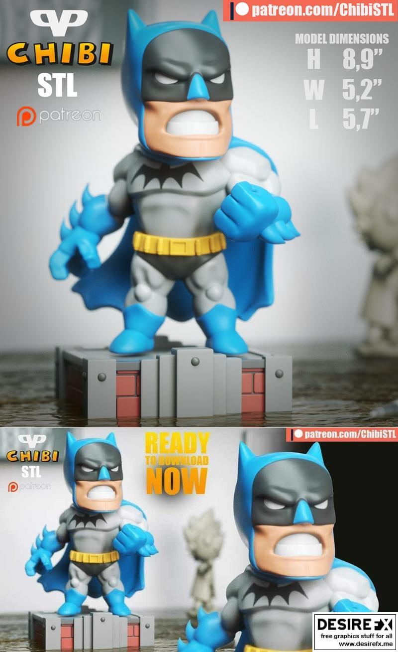 金年蝙蝠侠Chibi 3D打印模型|Batman Golden Age Chibi – 3D Print Model STL