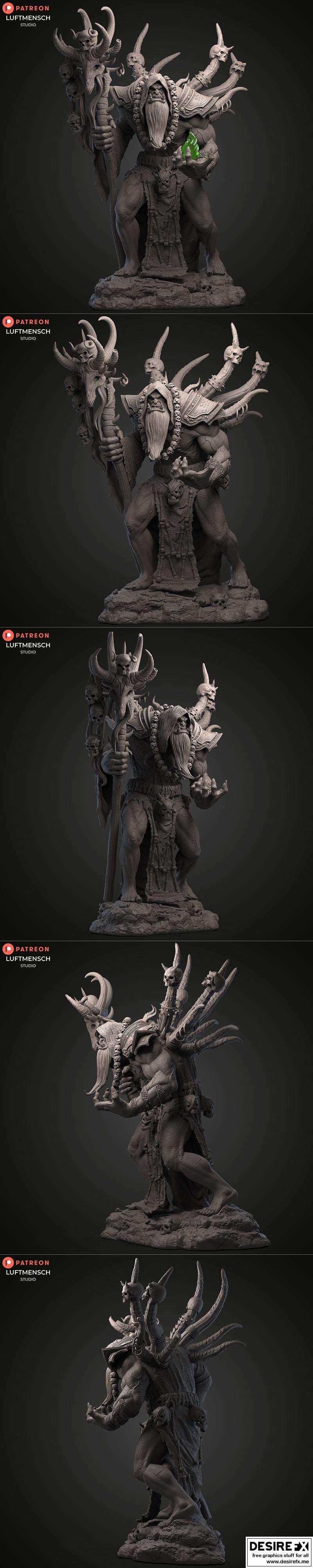 LuftMensch工作室 - Guldan - 3D打印模型|LuftMensch Studio – Guldan – 3D Print Model STL