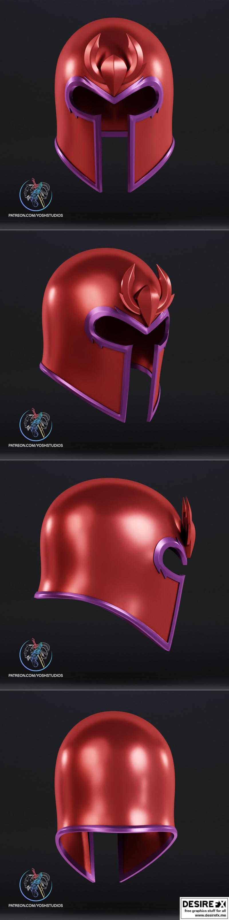 磁力战士头盔 - 3D打印模型|Comic Magneto Helmet – 3D Print Model STL