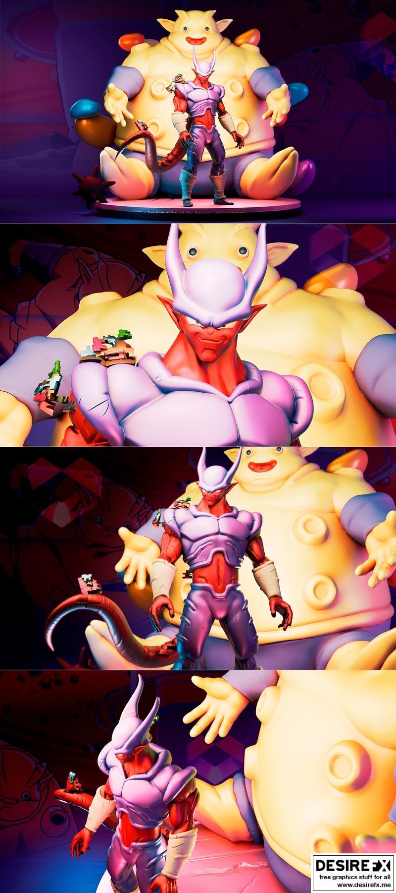 龙珠 - 詹姆巴 - 肥胖形态 3D打印模型|Dragon Ball – Janemba fat transformation – 3D Print Model STL