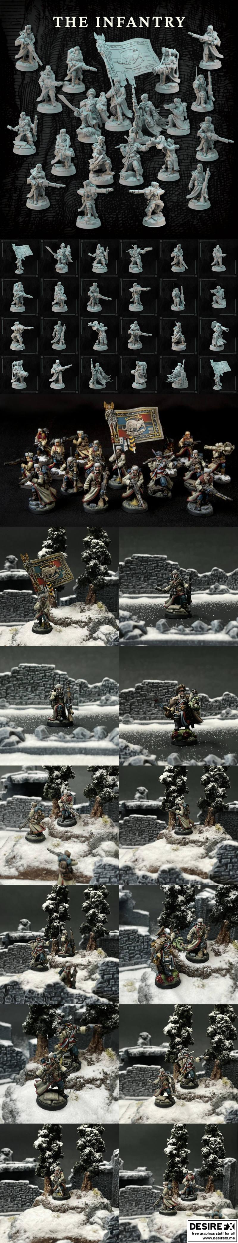洛尔迷你模型 - 阿尔提尔文核心步兵 - 3D打印模型|Lore Miniatures – Altirvun Core Infantry – 3D Print Model