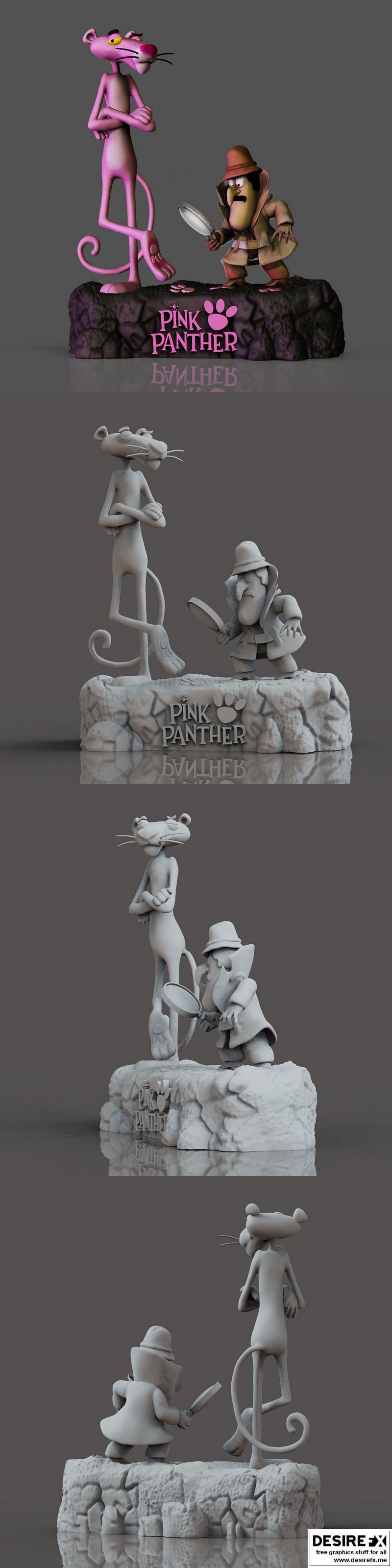 粉红豹——3D打印模型|Pink Panther – 3D Print Model