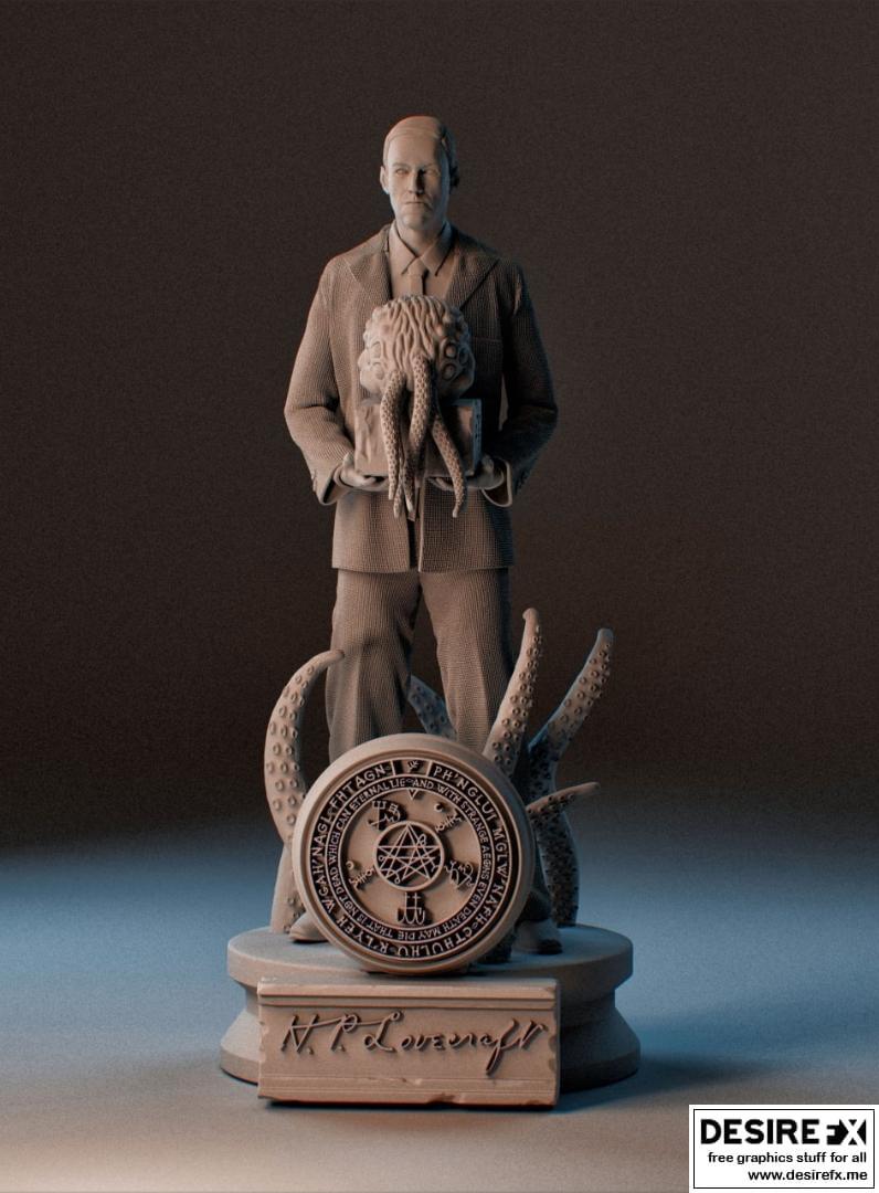 洛夫克拉夫特 3D打印模型 STL|Howard Phillips Lovecraft – 3D Print Model STL