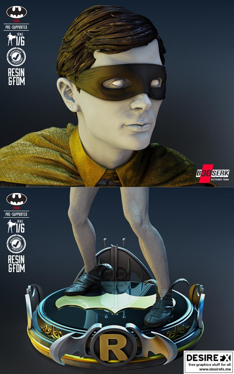 B3DSERK - 罗宾·伯特·沃德雕像 3D打印模型|B3DSERK – Robin Burt Ward Statue – 3D Print Model STL