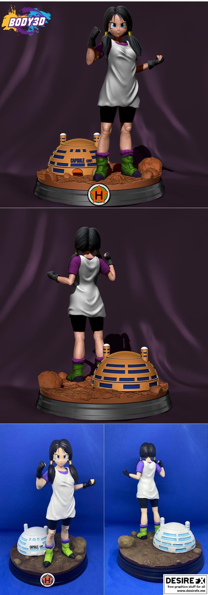 龙珠 - 维迪尔 - 3D打印模型|Videl – Dragon Ball – 3D Print Model STL