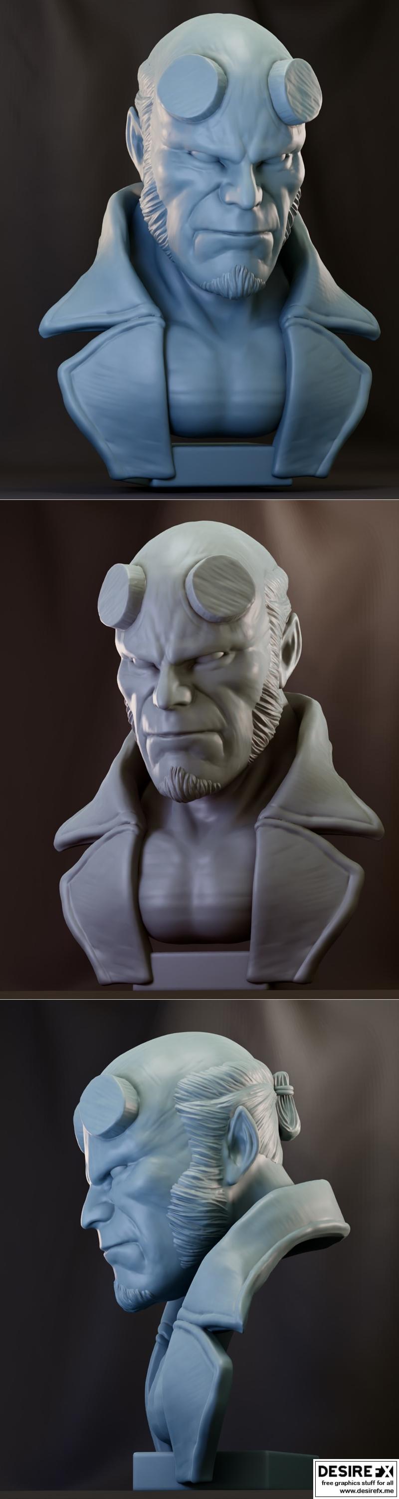 地狱boy 3D打印模型|Hellboy Bust – 3D Print Model STL