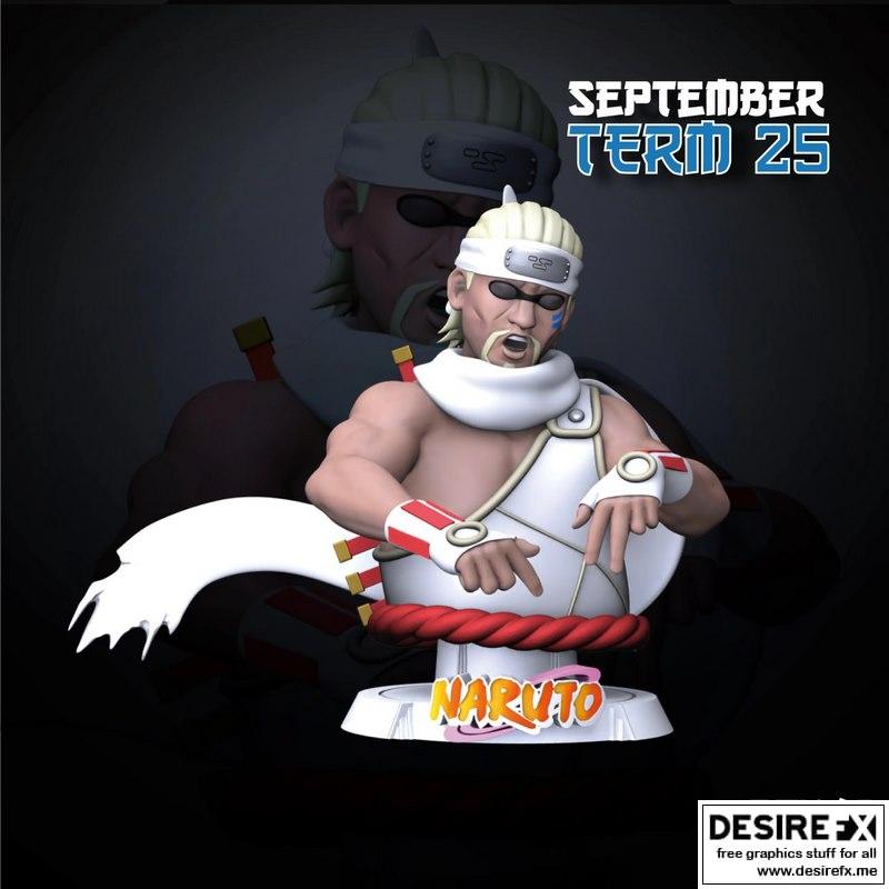 纳鲁里杀蜂模型3D打印作品|Killer Bee Bust from Naruto – 3D Print Model