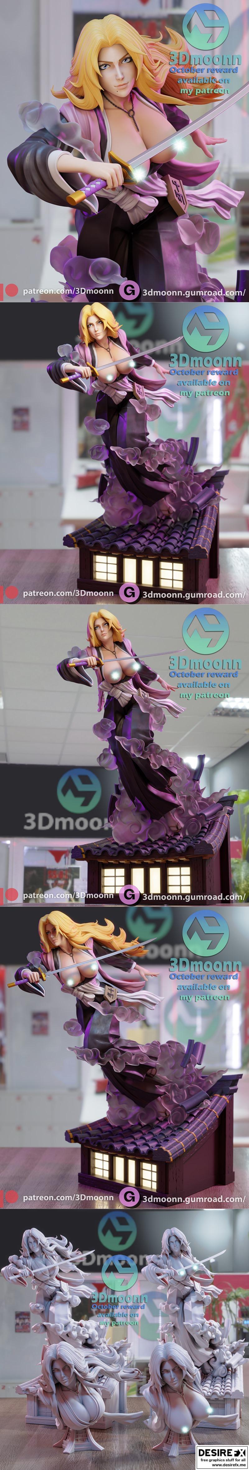 3D打印模型：Matsumoto系列角色可打印雕塑|3Dmoonn – Matsumoto – 3D Print Model STL