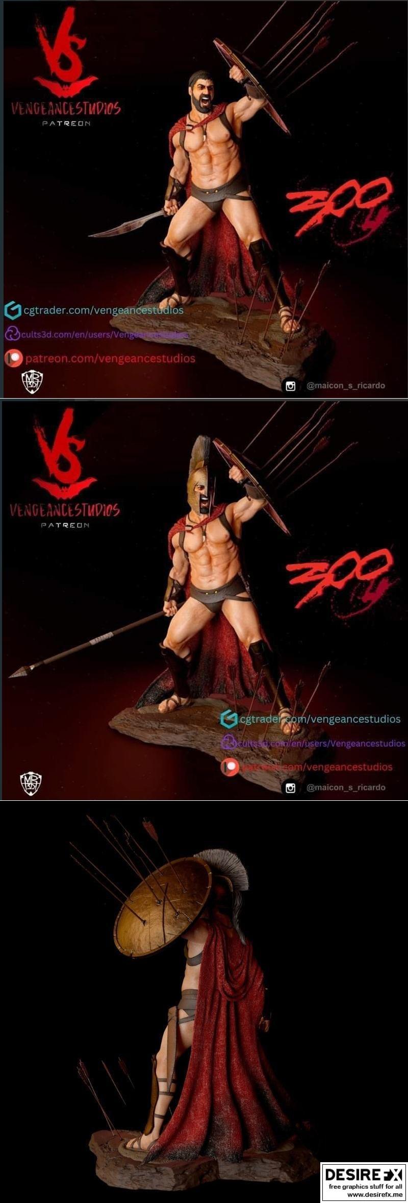 Vengeancestudios 《300》莱昂纳多 3D打印模型|Vengeancestudios – Leonidas 300 – 3D Print Model STL