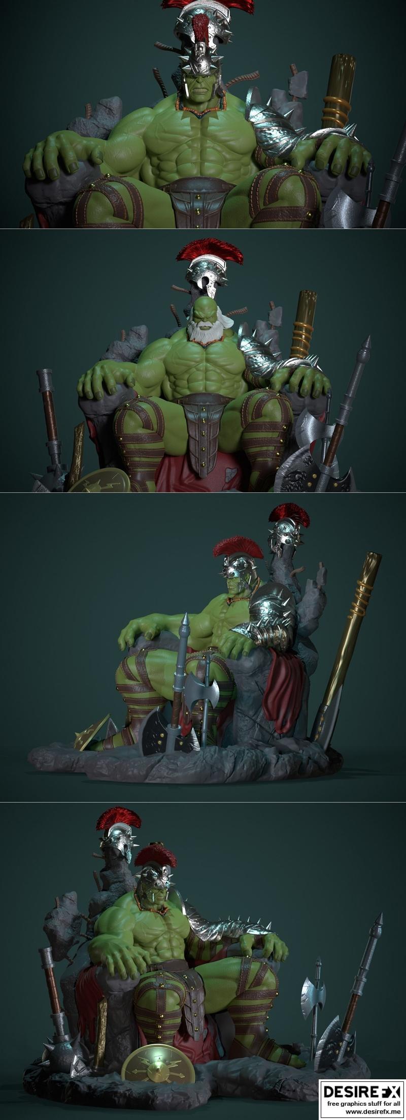 Hulk王座 - 3D打印模型|Hulk Throne – 3D Print Model STL