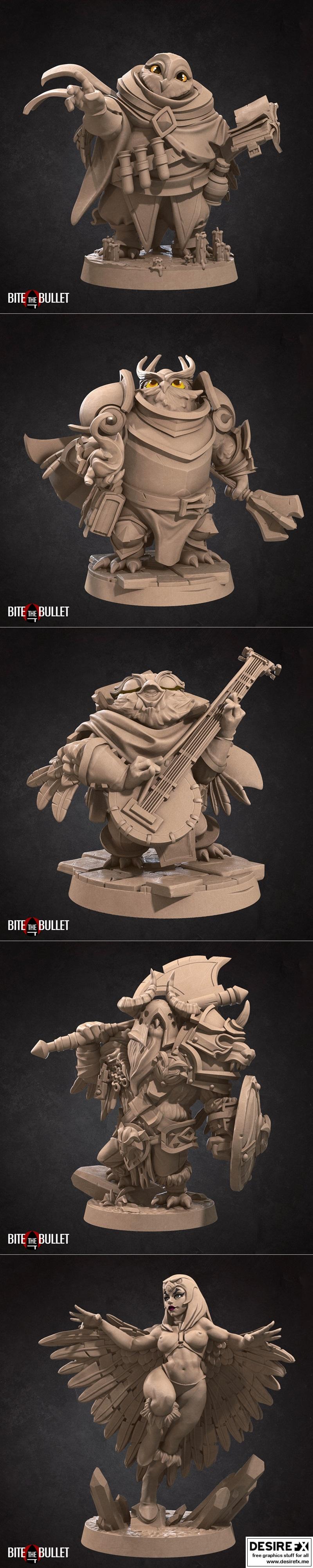 咬牙坚持——奥威尔族 2023年8月 3D打印模型|Bite the Bullet – Owlfolk August 2023 – 3D Print Model STL