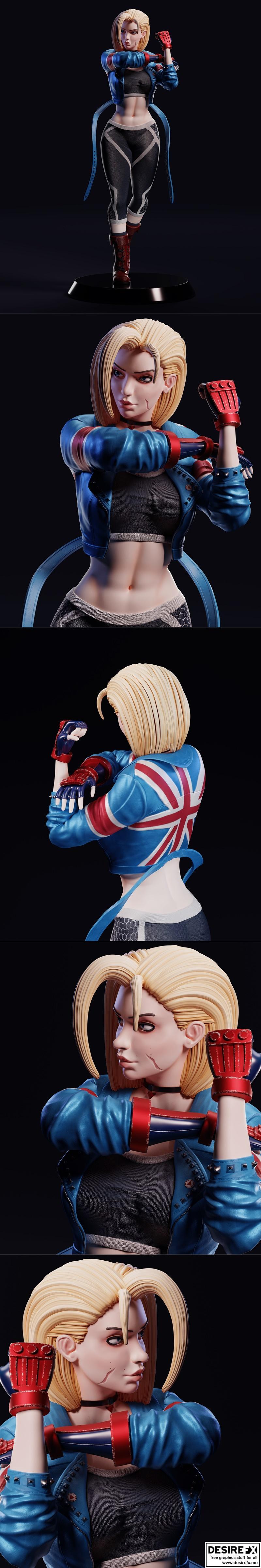 街霸系列角色卡姆3D打印模型|One More Model – Cammy from Streetfighter – 3D Print Model STL