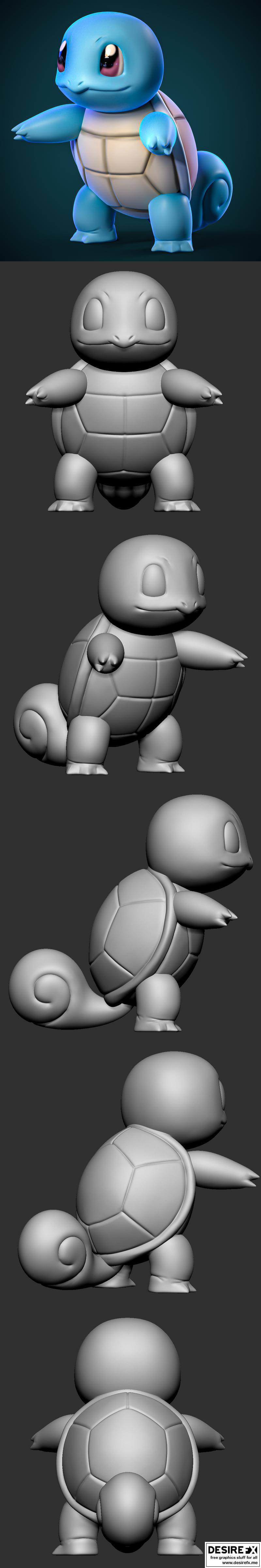 宝可梦小火龙 3D打印模型|Pokemon Squirtle – 3D Print Model