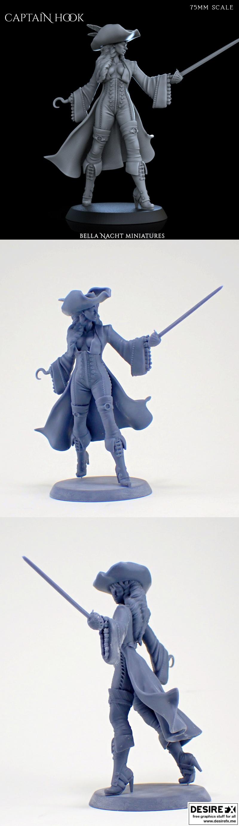 杰克船长 3D打印模型|Captain Hook – 3D Print Model