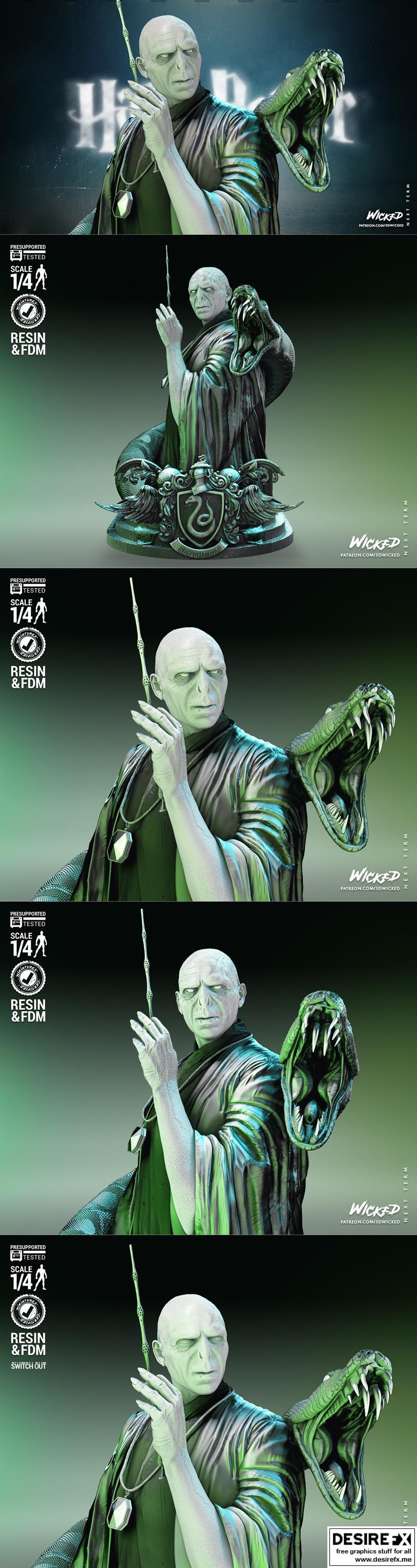 Wicked - 伏地魔 3D打印模型|Wicked – Voldemort Bust – 3D Print Model STL