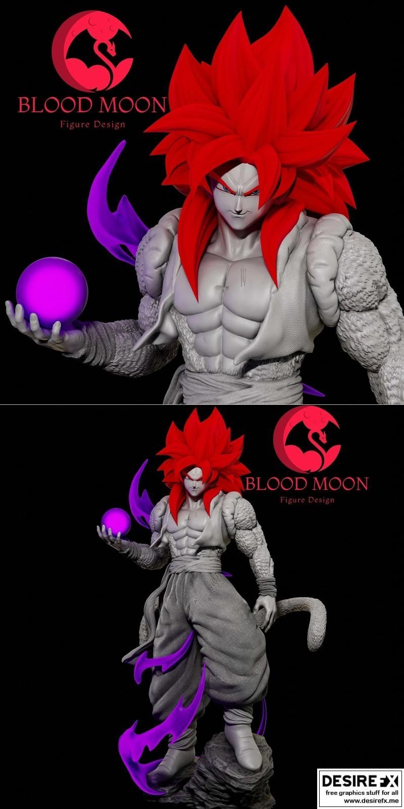 血月之境 - 贝吉塔SS4 - 3D打印模型|Blood Moon – Gogeta SS4 – 3D Print Model STL