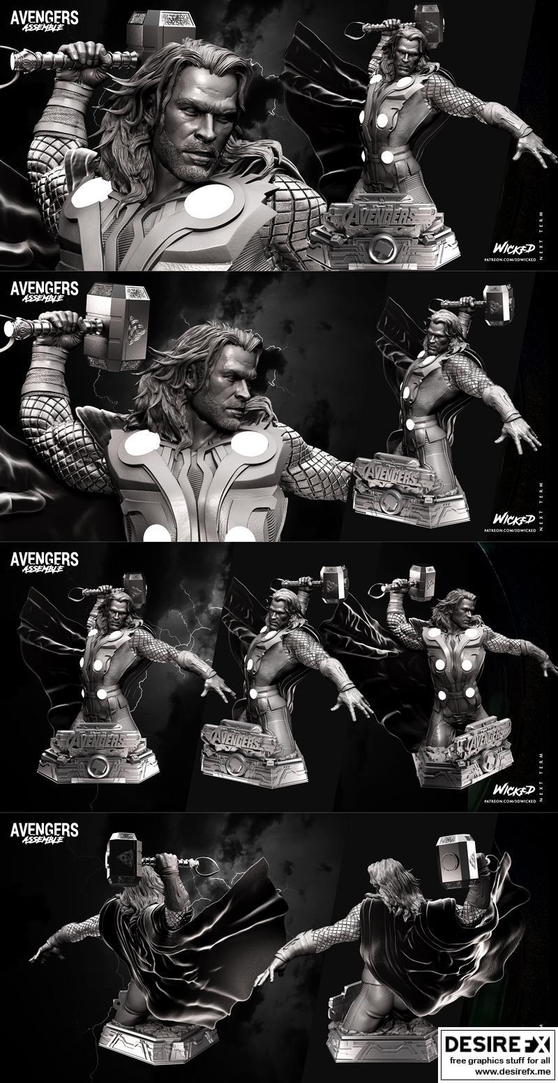 Wicked – Thor Bust – 3D Print Model STL