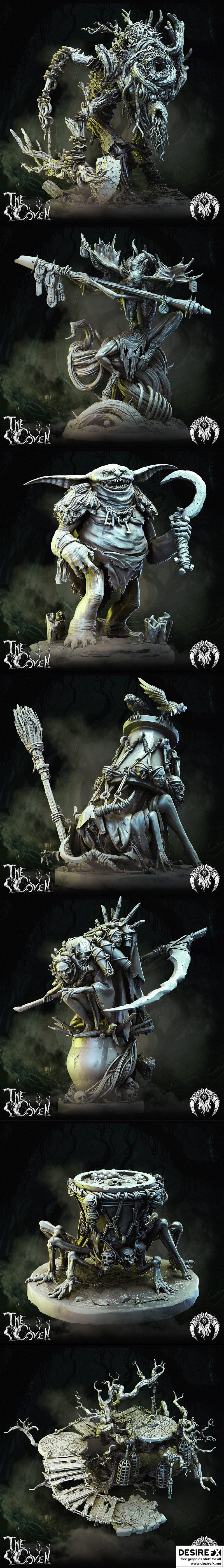 Bestiarum Miniatures 2023款3D打印模型集：动漫游戏角色迷你雕塑|Bestiarum Miniatures August 2023 – 3D Print Model STL