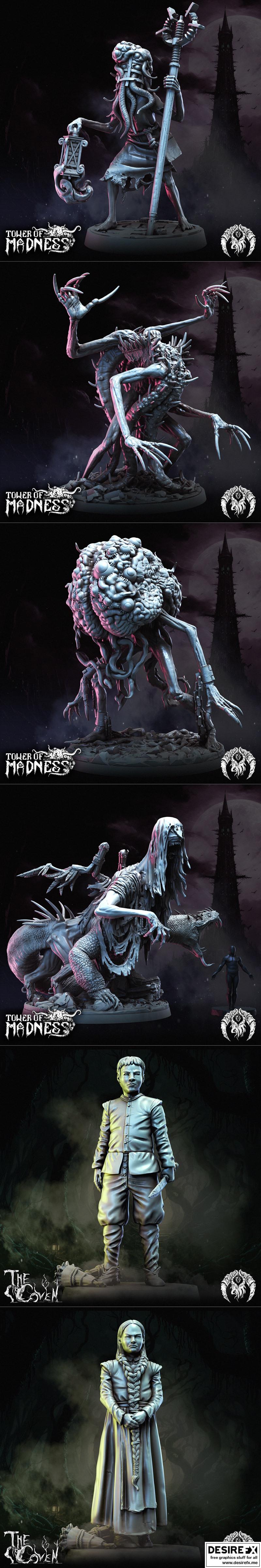 Bestiarum Miniatures 2023款3D打印模型集：动漫游戏角色迷你雕塑|Bestiarum Miniatures August 2023 – 3D Print Model STL