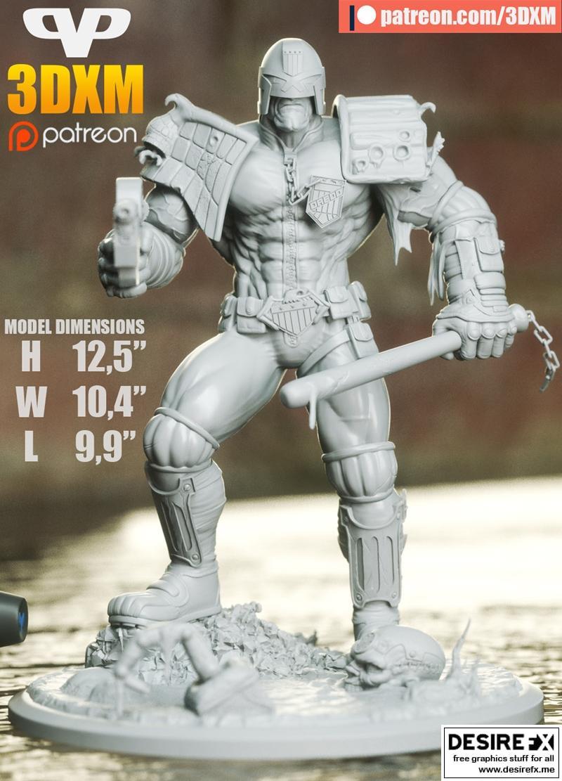 Judge Dredd 3D打印模型|Judge Dredd – 3D Print Model STL