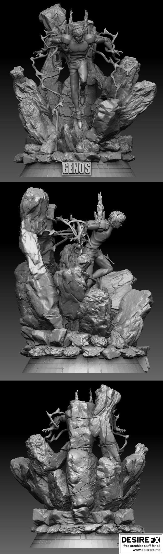 一拳超人 Genos 3D打印模型|Genos One Punch Man – 3D Print Model STL