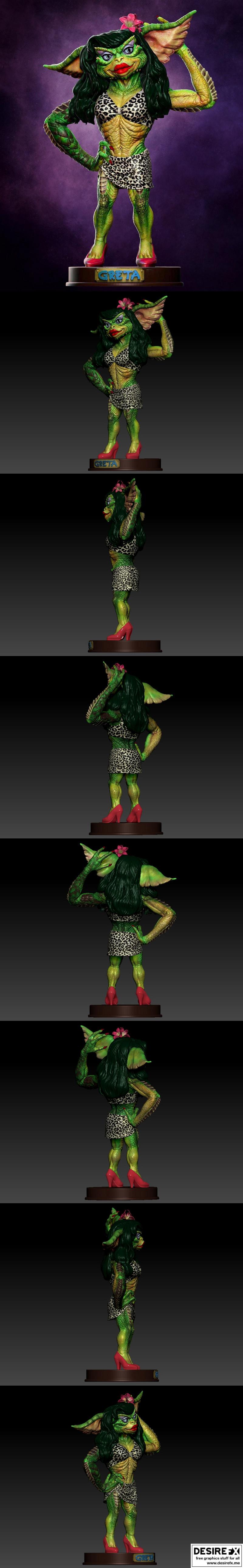 Diklich艺术工作室 | 3D打印模型 | 《Greta Gremlin》|Diklich Art – Greta Gremlin – 3D Print Model