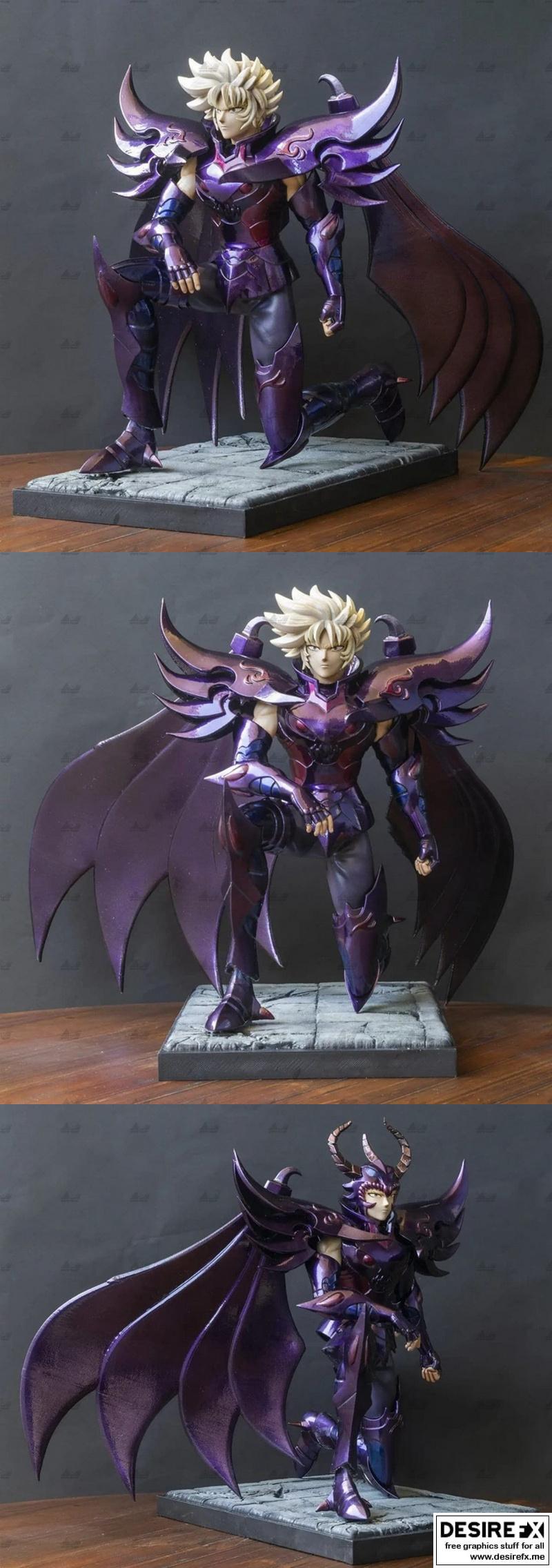 圣斗士星矢 - 瑞亚曼斯的龙形态 - 3D打印模型|Saint Seiya – Radamanthys Wyvern + Bust – 3D Print Model