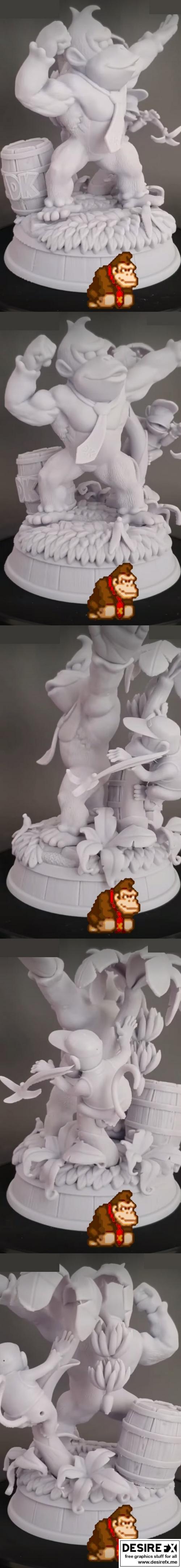 迪奥拉玛：donkey kong 3D打印模型|Diorama Donkey Kong – 3D Print Model