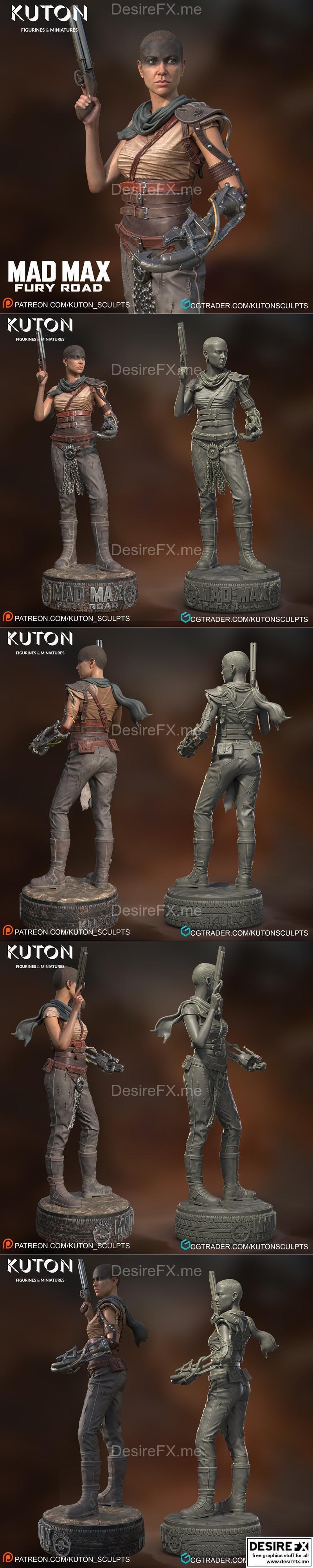 Kuton出品《疯狂的麦克斯：狂暴之路》 Furiosa 3D打印模型|Kuton Figurines – Furiosa – 3D Print Model STL