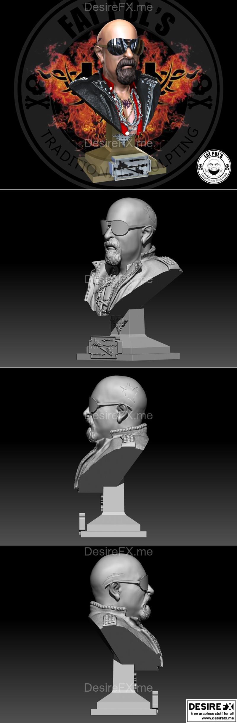 Judas Priest 3D打印模型|Rob Halford – Judas Priest – 3D Print Model STL