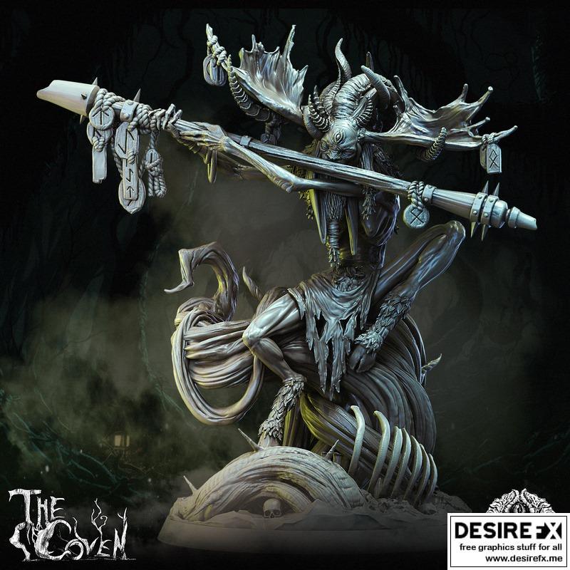 Bestiarum迷你模型：异界法阵·莱申 3D打印角色模型|Bestiarum Miniatures – The Coven – Leshen – 3D Print Model