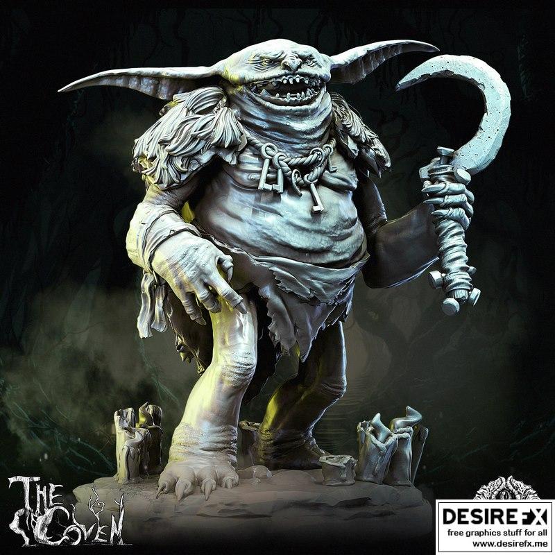 Bestiarum迷你模型——《异界魔典》-domovoy宅院精灵|Bestiarum Miniatures – The Coven – Domovoy 1 – 3D Print Model