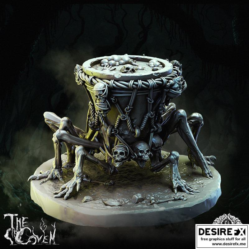 Bestiarum迷你模型：异教徒联盟·行走在地的灵兽|Bestiarum Miniatures – The Coven – Walking Pot – 3D Print Model