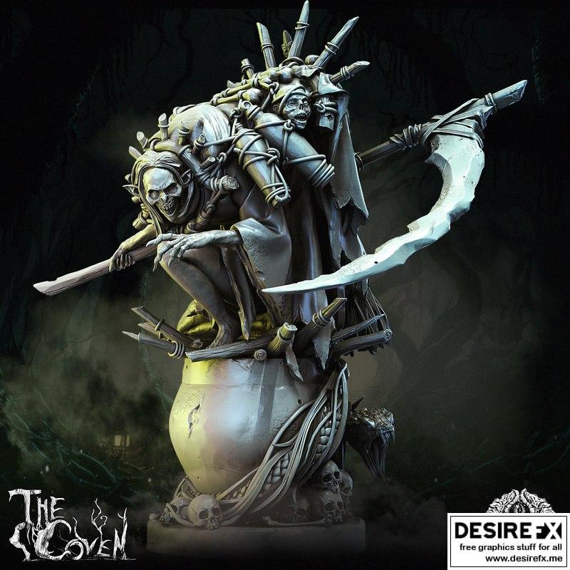 Bestiarum迷你模型：女巫协会·泥沼女妖·3D打印版|Bestiarum Miniatures – The Coven – Pot Hag – 3D Print Model