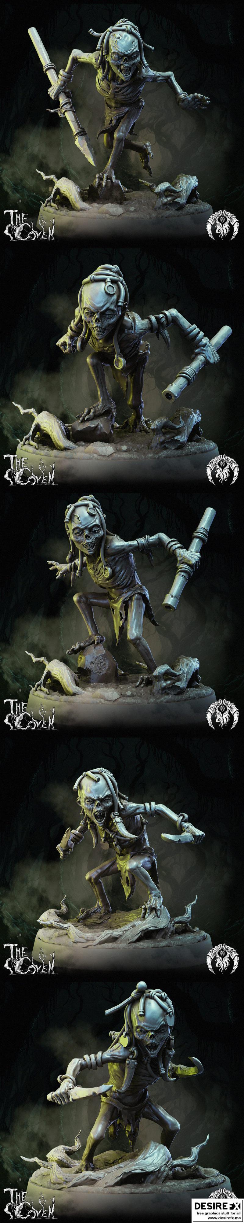 Bestiarum迷你模型：异教徒·矮人族3D打印模型|Bestiarum Miniatures – The Coven – Pygmies – 3D Print Model