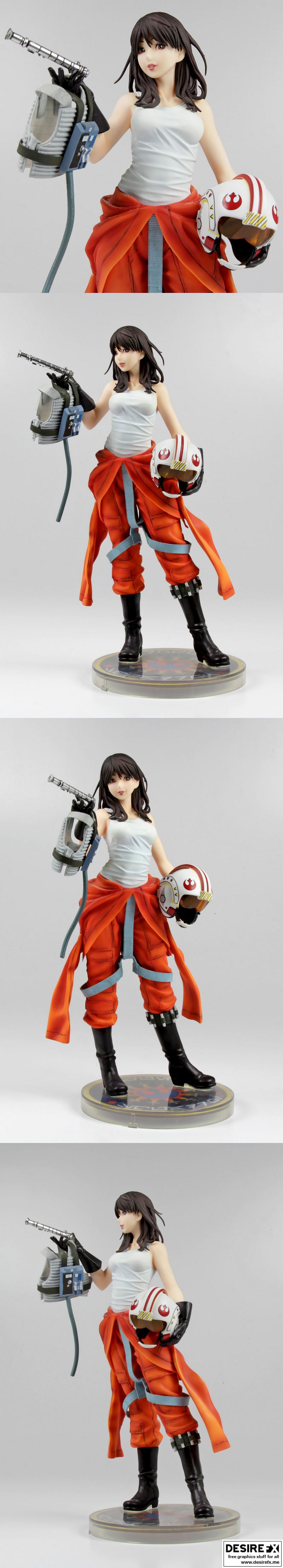 星球大战 珍娜·索洛 3D打印模型|Star Wars Kotobukiya Bishoujo Jaina Solo – 3D Print Model