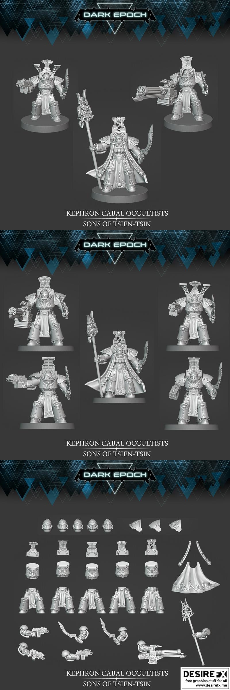 天津之子——凯弗隆密仪师3D打印模型|Sons of Tsien-Tsin – Kephron Cabal Occultists – 3D Print Model
