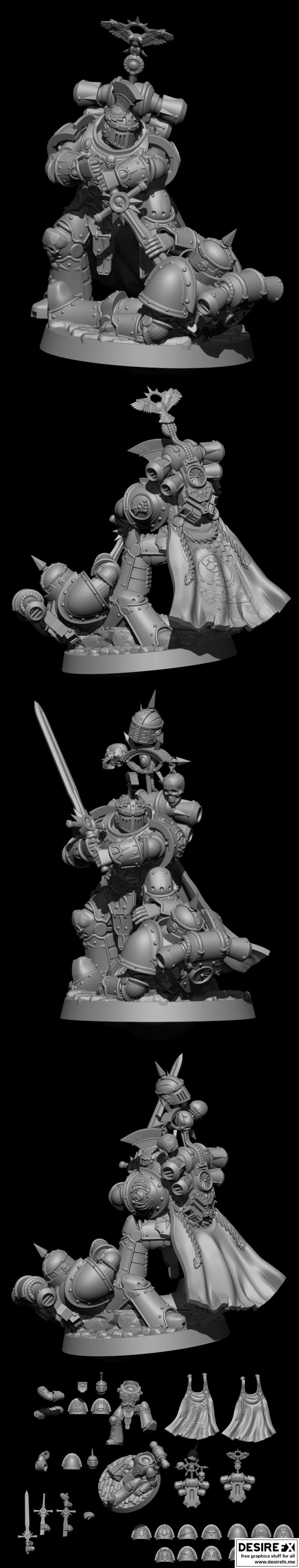 军团元帅斩杀敌人——3D打印模型|Legion Praetor Slaying the Enemy – 3D Print Model