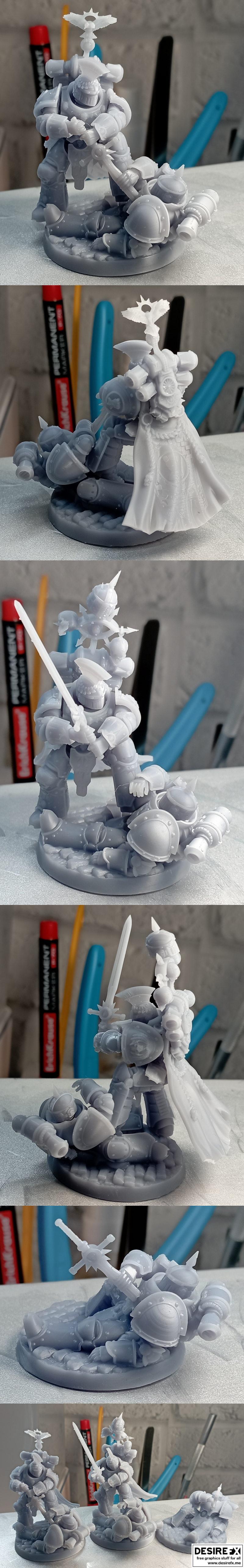 军团元帅斩杀敌人——3D打印模型|Legion Praetor Slaying the Enemy – 3D Print Model