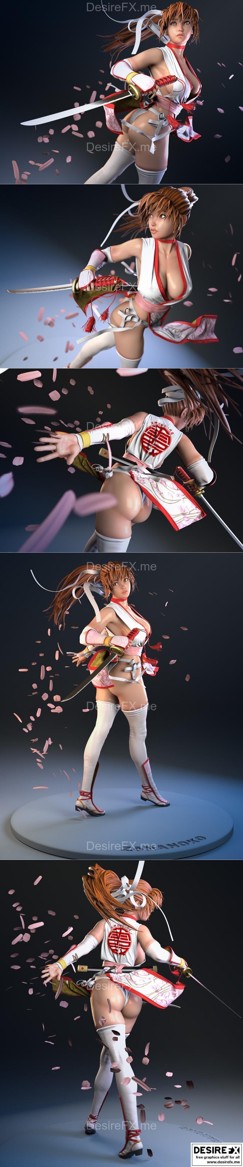 死或生 嘉世米 v2 3D打印模型|Dead or Alive Kasumi v2 – 3D Print Model STL