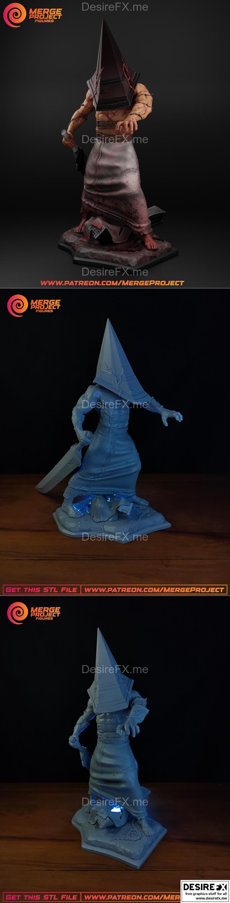 金字塔头 3D打印模型|Merge Project Figures – Pyramid Head – 3D Print Model STL