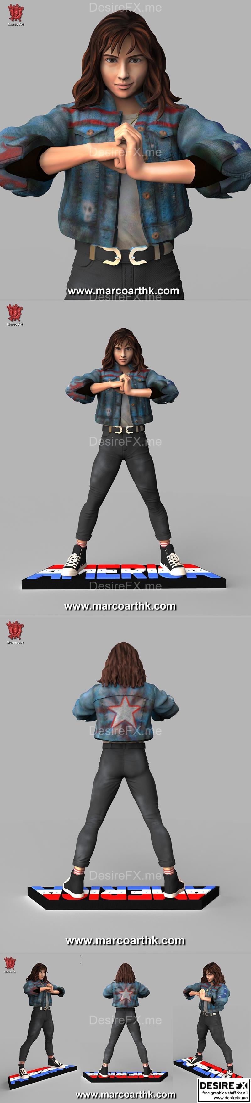 马可艺术 - 阿美莉卡·查维兹 - 3D打印模型|Marco Art – America Chavez – 3D Print Model STL