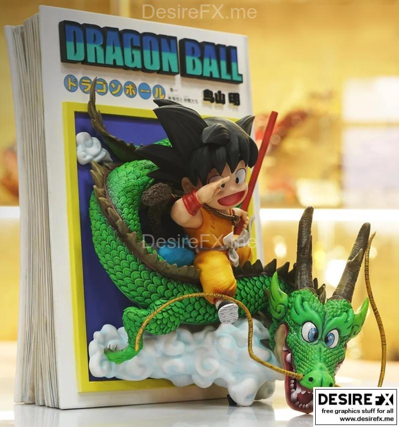 龙珠孙悟空与神龙 3D打印模型 STL|Son Goku and Shenlong – Dragon Ball – 3D Print Model STL