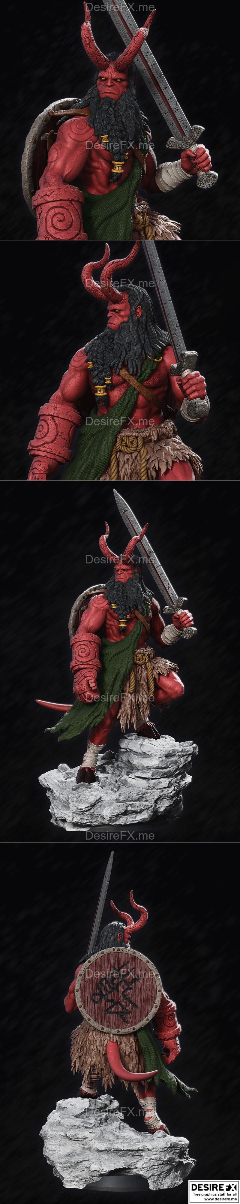 北欧地狱男孩 3D打印模型|Nordic Hellboy – 3D Print Model STL